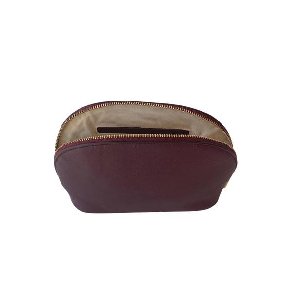 NEW HARPER JAMES women's jenny makeup bag in burgundy - Picture 4 of 5